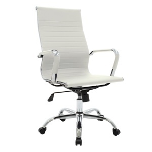 Scaun directorial Valter, alb, 55.5x58x108 cm