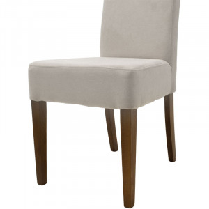 Scaun Ditta cu material textil gri - picioare din lemn, culoarea nuc - Img 6