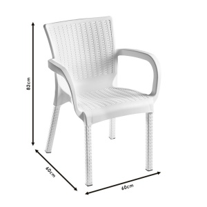 Scaun exterior Festive plastic culoare maro inchis - Img 4