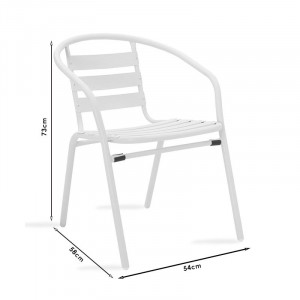 Scaun exterior Tade din metal de culoare gri inchis - Img 7