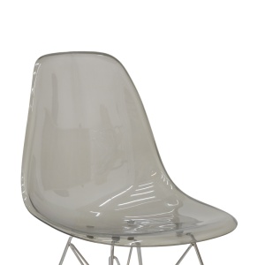 Scaun Model Adelle, Gri transparent/Argintiu, 46x55x81 cm - Img 5