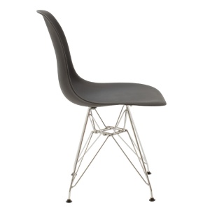 Scaun Model Adelle, Negru/Argintiu, 46x55x81 cm - Img 3