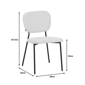 Scaun Model Cathair, Gri inchis/Negru, 48x53x82 cm - Img 6