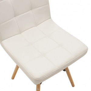 Scaun Model Cian, Alb/Stejar, 43x56x81 cm - Img 5