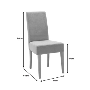 Scaun Model Ditta, Gri/Stejar sonoma, 44x56x96 cm - Img 6