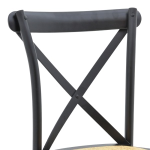 Scaun Model Dylon, Natur/Negru, 48x52x89 cm - Img 6