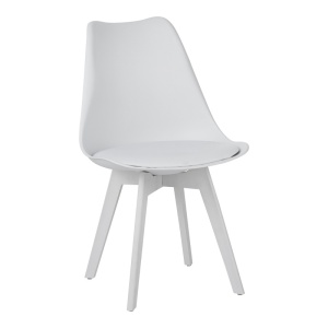 Scaun Model Gaston, Alb, 48.5x53.5x81.5 cm