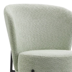 Scaun Model Houlian, Verde menta/Negru, 46x66x89 cm - Img 2