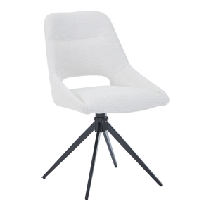Scaun Model Luciano, Crem/Negru, 52.5x54x85 cm