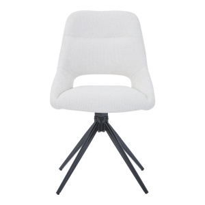 Scaun Model Luciano, Crem/Negru, 52.5x54x85 cm - Img 3