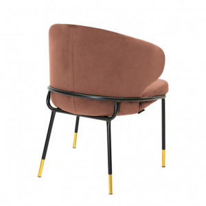 Scaun Model Nalu, Roz prafuit/Negru, 56x54x77 cm - Img 2