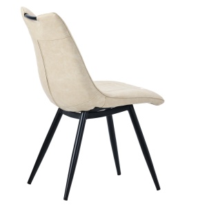 Scaun Model Nely, Bej deschis, 45x61x85 cm - Img 2