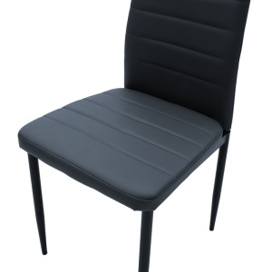 Scaun Model Parker, Gri inchis/Negru, 42x48x98 cm - Img 6