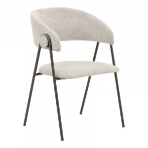 Scaun Model Rachele, Gri/Negru, 52x53x83 cm - Img 1
