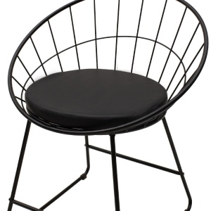 Scaun Model Seth, Negru, 58x50x71 cm - Img 6