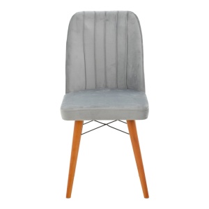 Scaun Model Vespera, Gri/Nuc, 45x52x95 cm - Img 4