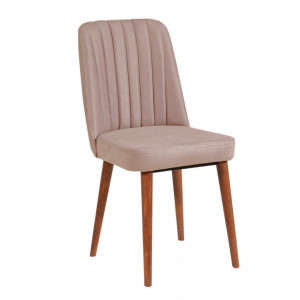 Scaun Model Vina, Roz prafuit/Nuc, 46x46x85 cm - Img 1