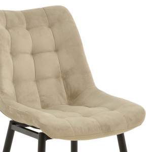 Scaun Model Vittorio, Bej/Negru, 46x62x80 cm - Img 6