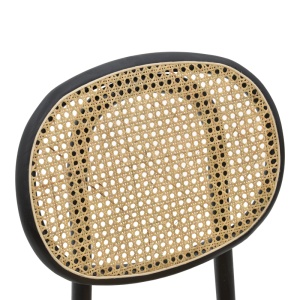Scaun Model Zoel, Natur/Negru, 45x52x82 cm - Img 6