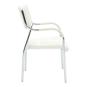 Scaun pentru vizitatori Otlen, alb/crom, 47x45x87 cm - Img 3