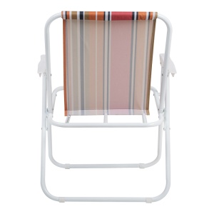Scaun Plajă/Camping Jette, Pliabil, Metal/Textil, Roz/Alb, 53x56x73 cm - Img 5