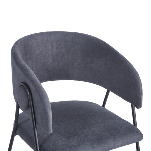 Scaun Rachele I, antracit/negru, 52x65x79 cm - Img 5