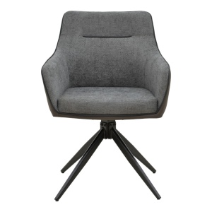 Scaun Rotativ Model Debra, Gri/Negru , 60x64x83 cm - Img 4