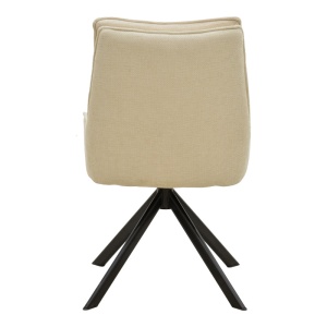 Scaun rotativ Model Konelian, Bej/Negru , 54x63x88 cm - Img 5