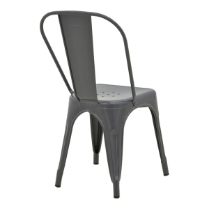 Scaun Utopia, gri închis, 44x44x85 cm - Img 3