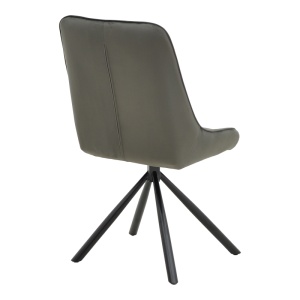 Scaun Wori, gri închis/negru, 48x56x82 cm - Img 2