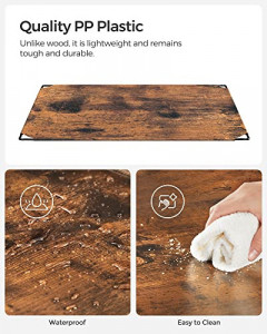 Set 10 cuburi din plastic pentru depozitare, Songmics, Auriu-Negru, 43x31x173 cm - Img 6