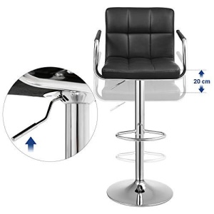 Set 2 scaune de bar Model Dangelo, Negru, 38x44.5x115 cm - Img 5