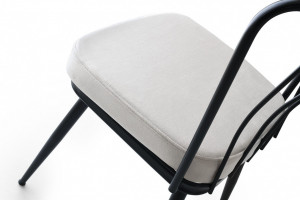 Set 2 scaune Model Star, Alb/Negru, 43x42x82 cm - Img 5
