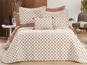 Set Cuvertura Pat Dublu Model Brillance Cream, Gold