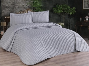 Set Cuvertura Pat Dublu Model Dublin Grey