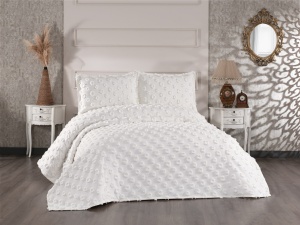 Set Cuvertura Pat Dublu Model Hayal Cream