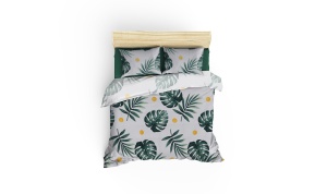 Set Cuvertura Pique Model Monstera Green v2 - Img 2