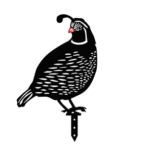 Set de accesorii metalice decorative pentru gradina Quails Negru 21x25 cm - Img 3