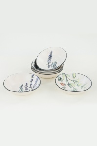 Set farfurii, 6 bucati Entrada Alb 18x18x18 cm - Img 2