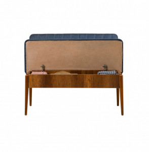 Set Masa si Scaune 5 Piese Vina 1048 Walnut-Dark Blue - Img 2