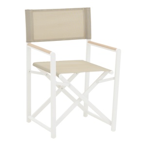 Set Masa si Scaune de Exterior, 5 Piese, Model Kliton-Mabu, Alb, 150x80x74 cm - Img 2