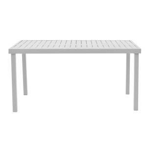 Set Masa si Scaune de Exterior, 7 Piese, Model Kliton-Norture, Alb, 150x80x74 cm - Img 6