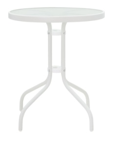 Set Masa si Scaune de Gradina, 3 Piese, Model Valor-Confidence, Alb, D60x70 cm - Img 3