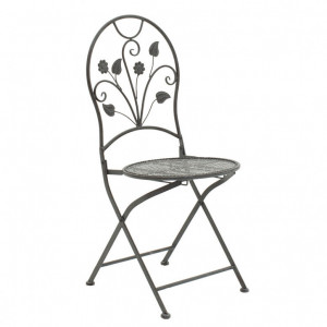 Set Masa si Scaune Gradina Antracit 3 Piese Gri Inchis Antique - Img 2