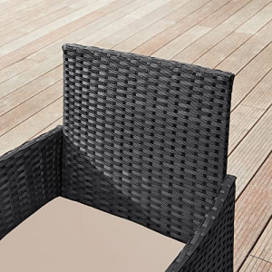 Set mobilier de gradina, Songmics, Negru, 58x49x85 cm - Img 4