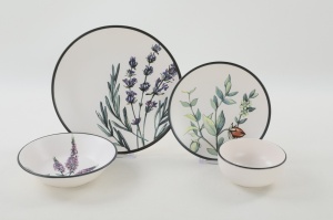 Set veselă din ceramică, 24 bucati Sidonia Springs Alb - Img 10