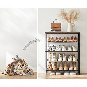 Suport pantofi Model Kadence, Negru, 75x30x91 cm - Img 3