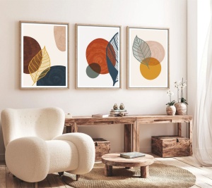 Tablou, 3 bucati Huhu209 Multicolor 50x70 cm - Img 4