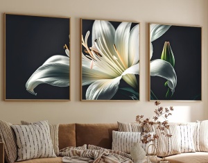 Tablou, 3 bucati Huhu224 Multicolor 50x70 cm - Img 1