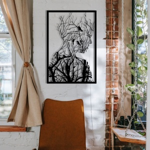 Tablou metalic Arakan Negru 42x62 cm - Img 3